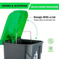 MXF Pooper Scooper Set - 28" Dog Pooper Scooper & Long Handle Stainless Metal Tray&Rake, 15 Litre Step Dog Poop Trash Can w/Removable Inner Bucket, 20 Waste Bags for Outdoors