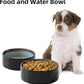 Ceramic Set of 2 Dog Bowls, Food and Water Bowls for Dogs, Puppy, 2pcs Dog Dishes, Pet Feeder(6inch, 2 x Starry Sky Bowls)