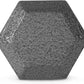 WF Athletic Supply Cast Iron Solid Hexagon Gray/Black Dumbbells, Strength Training Free Weights Set of 2 for Women and Men, Hand Weights Sold by Pairs, Multi-Select Size Options Available