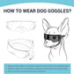 Lesypet Dog Goggles for Small Breed, Windproof UV Protection Small Dog Sunglasses Outdoor Walking Driving Pet Sunglasses Eye Protection with Adjustable Straps, Silver