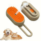 Cat Steam Brush for Shedding, 4 in 1 Rechargeable Steam Brush for Cats and Dogs, Anti-Static, Massage