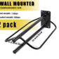 2 Pack Saddle Rack with Pad Bar,Heavy Duty Wall Mounted Saddle Stand Saddle Pad Rack for English Western Saddles Horses Blanket,Black