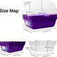 Petfamily Cat Litter Box, Large Foldable Jumbo Hooded Cat Litter Box with Transparent Lid (Purple)