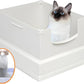 V2 Deluxe Cat Litter Box Starter Kit, Includes 56ct Disposable Standard Sifting Liners, White