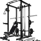 RitFit Power Cage with Optional LAT PullDown/Cable Crossover, 1000LB Squat Rack for Home & Garage Gym, with Weight Storage Rack and More Training Attachments, ASTM-Certified