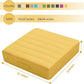 MeMoreCool Square Floor Pillow Seating for Adults Kids, Large Meditation Cushion Floor Pillow with Thick Foam & Soft Tufted Cover, Washable Big Pillow Seat Floor Cushion for Sitting Yoga 22" Yellow