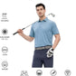 Men's Golf Polo Shirts Short Sleeve Striped Performance Moisture Wicking Dry Fit Golf Shirts for Men