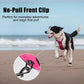 PoyPet No Pull Dog Harness, Reflective Comfortable Vest Harness with Front & Back 2 Leash Attachments and Easy Control Handle Adjustable Soft Padded Pet Vest for Small to Large Dogs (Pink,XL)