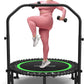 ANCHEER 40"/48" Foldable Rebounder Trampoline for Adults/Kids with Resistance Bands and Bungees, Indoor & Outdoor Mini Trampoline with Bar and Safety Padding - Max Load 450lbs/550lbs