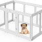 Clear Acrylic Dog Playpen with Door, for Puppy Cat Rabbit Transparent Pet Pen, Dog Playpen Indoor, Dog Fence, Easy Assemble & Cleaning Dog Pen for Small & Medium Dogs (29.5“ Height, 10PCS)