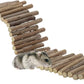 Hamster Toys, Flexible Hamster Wooden Bridge, 11.8In Hamster Fence, Hamster Cage Decor and Platforms, Hamster Cage Accessories(19.69In)