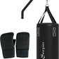 Soozier Unfilled Punching Bag for Adults, Heavy Bag Wall Mount Set with Bracket, Boxing Gloves, Hand Wraps and 360° Swivel Hook for Muay Thai and MMA Training