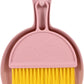 Small Broom and Dustpan Set,mini Compact Portable, for Home, Sofas, Kitchen countertops, Storage Shelves, Office desks, bathrooms, and pet Areas (Pink)