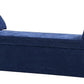 HULALA HOME Modern Storage Ottoman Bench with Throw Pillows, 59.4" Extra Long Bedroom Bench for End of Bed, Comfy Upholstered Footstool for Entryway Living Room Dining Room, Navy