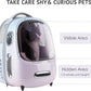PETKIT Cat Backpack Carrier with Inbuilt Fan & Light, Airline-Approved Pet Backpack Bubble for Kitty Small Dog, Detachable Dog Backpack with Padded Strap for Travel, Hiking, Walking & Outdoor