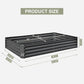 Domi Galvanized Raised Garden Bed, 8x4x1Ft Thickening Metal Planter Box for Vegetables Bottomless for Backyard Outdoor, 1" Deep w/ 228 Gallon Capacity - Dark Gray