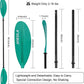 Kayak Paddle 4 Pieces Aluminum Shaft and PP Blade Floating 86.6in/220cm, 90.5inch/230cm Lightweight Oars