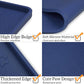 Ptlom Silicone Pet Placemat for Dog and Cat, Waterproof Anti-Slip Pet Feeding Bowl Mats for Food and Water, Small Medium Large Tray Mat Prevent Residues from Spilling to Floor, Navy Blue, 31.5" 23.6"