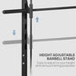 Soozier Squat Rack with Pull-Up Bar, Adjustable Power Rack with Barbell Bar, Multi-Functional Bench Press Rack for Home Gym Strength Training