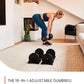 NUOBELL Adjustable Dumbbells 5-80 lbs: Replace 16 Sets, Ideal for Home Gym Weight Bench & Press