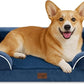 Comfort Expression Medium Dog Beds Waterproof Orthopedic Foam Dog Sofa Beds for Medium Large Dogs Comfy Pet Bed with Washable Removable Cover & Non-Slip Bottom(Medium,Navy Blue)