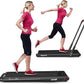 GYMAX Walking Pad, 2 in 1 Free Installation Under Desk Treadmill with Smart App, Remote Control & LED Display, 2.25HP Foldable Portable Compact Running Machine for Small Spaces Home Office