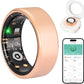 Smart Rings for Women Men, Smart Ring Tracker with Blood Oxygen/Blood Pressure/Heart Rate/Sleep Monitor/Step Counter/Gesture Control/IP68 Waterproof Fitness Tracker, Stainless Steel