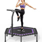 BCAN 51" Mini Hexagon Trampoline, Max Load 450 LBS Fitness Trampoline with T-Adjustable Handle Bar, Silent Bungees, Larger, More Stable, Quieter Exercise Rebounder for Adults Indoor/Garden Workout