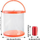 Foldable Small Aquarium, Portable Fish Tank, Fish Transport Container, Plasitc Fish Bowl, Beginner Tank, Great Concept for Catching and Release Critters, Beach, Pool and Lake (Red, Large)