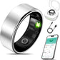 Smart Health Ring for Women Men Fitness Tracker with Heart Rate, Blood Oxygen, Blood Pressure, Sleep Monitoring, Step Counting, IP68 Waterproof for iOS and Android, No Subscription Fee, Silver 10