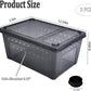 PINVNBY Reptile Enclosure Terrarium 2-Pack - 12.6"x8.7"x5.9" Multi-Purpose Transparent Plastic Habitat Cage for Gecko Scorpion Spider Snake Breeding Feeding & Cricket Keeper with Ventilated Lid, Black