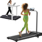 Walking Pad with Incline and Handle Bar, 3.0HP Portable Electric Walking Pads Treadmill with Handles for Home Small Spaces, 0.6-6.2 MPH Compact Small Under The Desk Treadmills Home, 320LBS Capacity