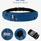WATERFLY Running Belt Fanny Pack: Runner Marathon Jogging Waist Pack Sport Workout Exercise Fitness Phone Holder Belt for Men Women Jogger Slim Waistband Dark Blue