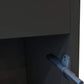 LANDEN Aquarium Wooden Stand and Cabinet Fish Reptile Sea Salt WaterTank Stand, Nano Foam Leveling Mat Included, W23.6xD11.8xH31.49in, Matte Black Painted (Stand Only)