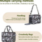 Cat Carrier Bag, Foldable Pet Bag Airline Approved, Pet Travel Carrier for Medium Cats Small Cats Dogs, Sturdy Transport Carriers Long Trips(Black)