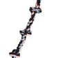Mammoth Flossy Chews Multi Color 5 Knot Rope Tug – Premium Cotton-Poly Tug Toy for Dogs – Interactive Dog Rope Toy – Tug Dog Chew Toy for Big Dogs - X-Large, 36”