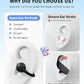 Open Ear Earbuds, Clip-On Earbuds Wireless Bluetooth, Ear Clip Bluetooth Headphones, Lightweight Comfort, Ergonomic Secure Fit for Small Ears, Ultra Open Audio, Waterproof, 40H Playtime