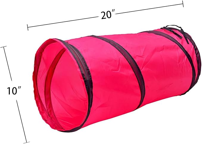 iCAGY Cat Tunnel for Indoor Cats, Pet Cat Kitten Rabbit Play Toys Tube Tunnel Interactive Crinkle Pop Up 20"