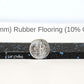 American Floor Mats 1/4in (7mm) Thick 10% Blue/Grey 4' x 10' Heavy Duty Rubber Rolls, Protective Exercise Mats, Home Gym Rubber Flooring
