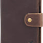 Polare Luxury RFID Blocking Leather Passport Holder Travel Wallet For Men and Women (Dark Brown(Snap Version))
