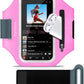 Running Phone Holder, Arm Band for Running for iPhone & Samsung Galaxy, Cell Phone Armband Holder for Walking, Gym, Workout, Men, Women, w/Adjustable Strap & Zipper Pocket (Pink-L)