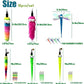 Cat Worm Teaser Toys Wand Attachments Fishing Pole Toy Refill - 16pcs Assorted Cat Worms