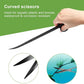 Quarium Aquascape Tools Kits, 4 in 1 Anti-Rust Aquatic Plant Aquascaping Tool Stainless Steel Black Tweezers Scissors Spatula for Aquarium Tank Clean Fish Tank Aquascape Tools Sets (black)