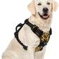 PUPTECK No Pull Dog Harness for Large, Adjustable Reflective Dog Harness with Handle Easy Control, Comfortable Soft Padded Pet Vest Harness for Extra Large Dogs, Sunflower XL