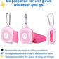 Sweet Paws Portable Dog Paw Towel, Lightweight & Super Absorbent Microfiber, Clips onto Leash, Quick Drying Towel for Dogs Paws with Silicone Case, Dry Dog’s Paws on The Go - Small - 3 Pieces Set