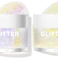 LANGMANNI Holographic Body Glitter Gel for Body, Face, Hair and Lip.Color Changing Glitter Gel Under Light. Vegan & Cruelty Free-1.35 oz (3# Neon Violet+4# Sapphire Blue)