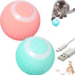 Power Ball 2.0 Interactive Cat Toy, Smart Automatic Rolling Ball for Indoor Cats, USB Charging (Pink & Blue)