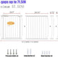 Extra Wide 67-71.5 Inch Baby Gates for Stairs, Doorways - No Drilling, Pressure Mounted Pet Gates for Kids and Dogs