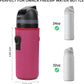 Neoprene Water Bottle Carrier Bag with Adjustable Shoulder Strap for Owala 24 OZ Tumbler, Insulated Water Bottle Cover for Owala FreeSip Insulated Water Bottle (Mauve, 24 OZ)