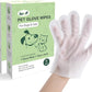 WLP Cleaning & Deodorizing Glove Bath Wipes for Dogs and Cats, Hypoallergenic Nourish Fur Aloe Extract Jojoba Oil Pet Grooming Wipes for Daily and Travel (12 PCS)